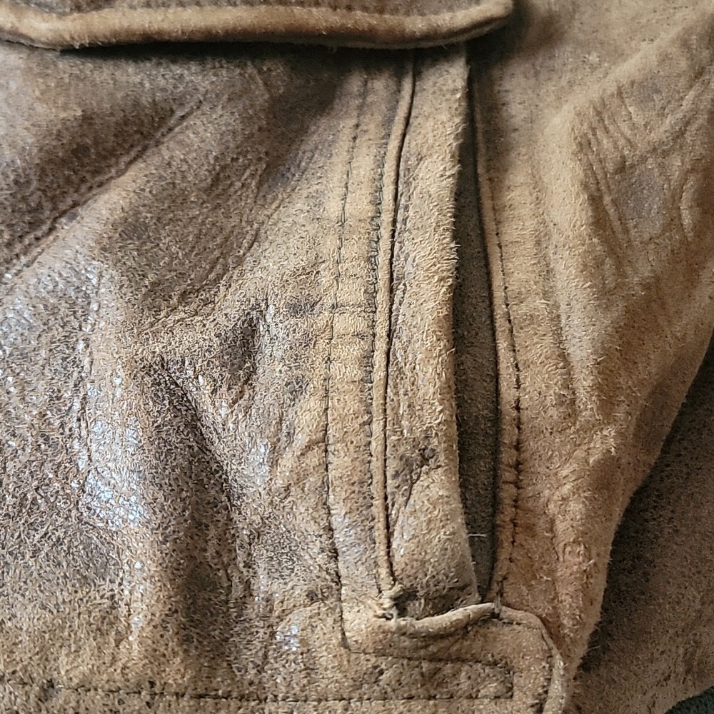 Vtg Wilsons Brown  Leather Bomber Jacket Sz L - Picture 11 of 11